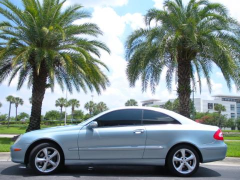 Ice Blue Metallic Mercedes-Benz CLK 320 Coupe.  Click to enlarge.