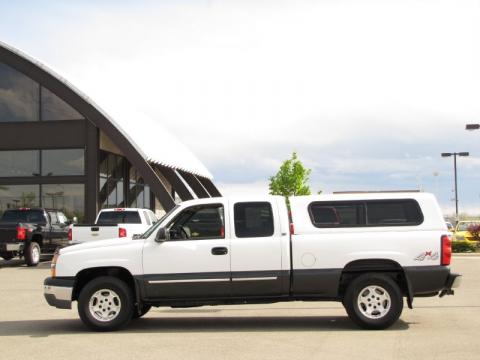 Summit White Chevrolet Silverado 1500 LS Extended Cab 4x4.  Click to enlarge.