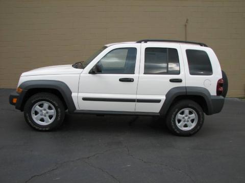 Stone White 2007 Jeep Liberty Sport with Medium Slate Gray interior Stone 