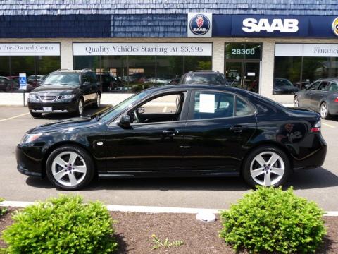 Black Saab 9-3 2.0T Sport Sedan.  Click to enlarge.