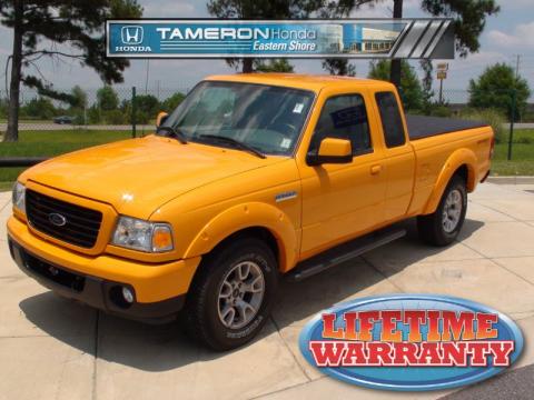 Grabber Orange Ford Ranger Sport SuperCab 4x4.  Click to enlarge.