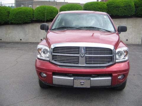 Inferno Red Crystal Pearl Dodge Ram 1500 Laramie Quad Cab 4x4.  Click to enlarge.