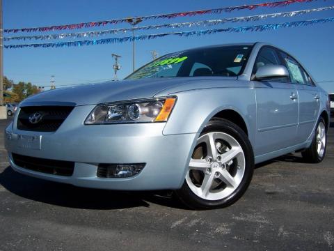 Silver Blue Hyundai Sonata SE V6. Click to enlarge. Silver Blue Hyundai Sonata SE V6. Click to enlarge.