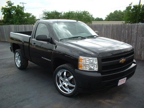 Black Chevrolet Silverado 1500 Work Truck Regular Cab.  Click to enlarge.