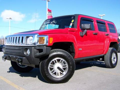 Hummer H3. Victory Red 2006 Hummer H3