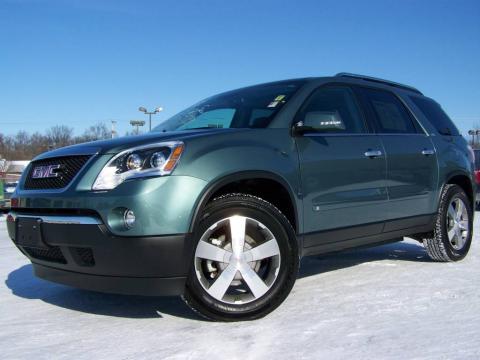Silver Green Metallic GMC Acadia SLT-2.  Click to enlarge.