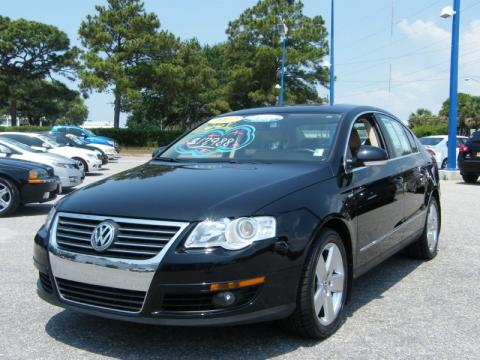 Deep Black Volkswagen Passat 2.0T Wolfsburg Edition Sedan.  Click to enlarge.