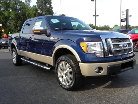 Dark Blue Pearl Metallic Ford F150 King Ranch SuperCrew 4x4.  Click to enlarge.