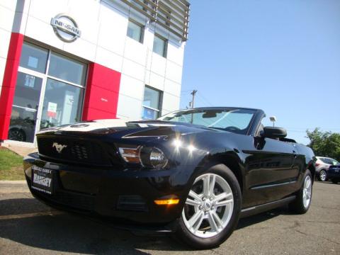 Black Ford Mustang V6 Convertible.  Click to enlarge.