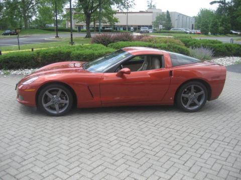 Daytona Sunset Orange Metallic Chevrolet Corvette Coupe.  Click to enlarge.
