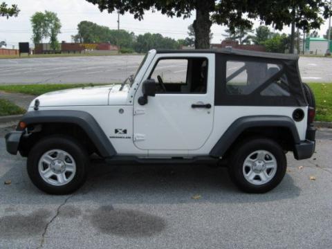 Stone White Jeep Wrangler X 4x4.  Click to enlarge.