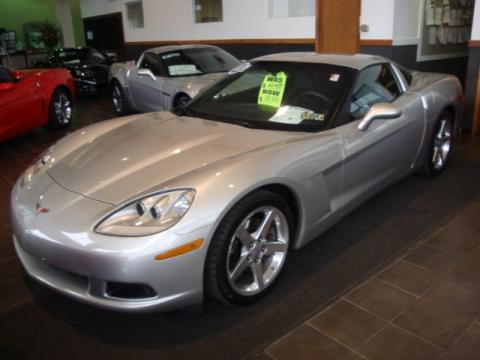 Machine Silver Chevrolet Corvette Coupe.  Click to enlarge.