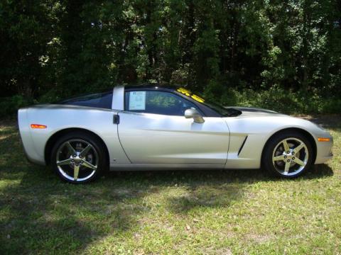 Machine Silver Metallic Chevrolet Corvette Coupe.  Click to enlarge.