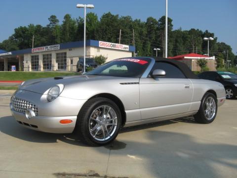 Platinum Silver Metallic Ford Thunderbird Premium Roadster.  Click to enlarge.