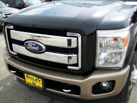 Tuxedo Black Ford F350 Super Duty King Ranch Crew Cab 4x4 Dually.  Click to enlarge.