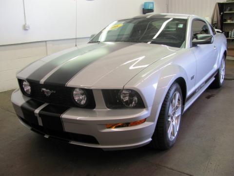 Satin Silver Metallic Ford Mustang GT Premium Coupe.  Click to enlarge.