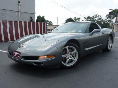 Medium Spiral Gray Metallic Chevrolet Corvette Coupe.  Click to enlarge.