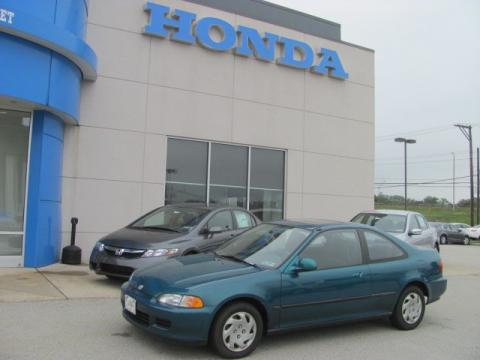 Paradise Blue Green Pearl Honda Civic EX Coupe.  Click to enlarge.