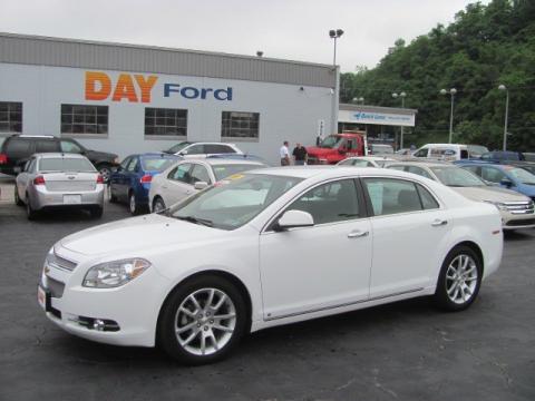 Summit White Chevrolet Malibu LTZ Sedan.  Click to enlarge.