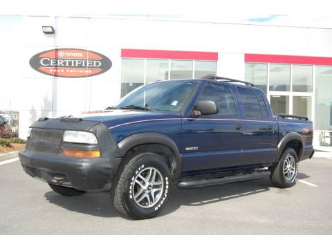 Indigo Blue Metallic Chevrolet S10 LS ZR5 Crew Cab 4x4.  Click to enlarge.