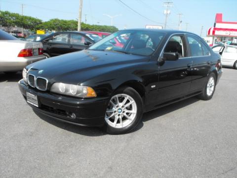 Jet Black BMW 5 Series 525i Sedan.  Click to enlarge.