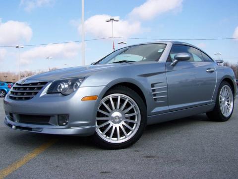 Sapphire Silver Blue Metallic Chrysler Crossfire SRT-6 Coupe.  Click to enlarge.