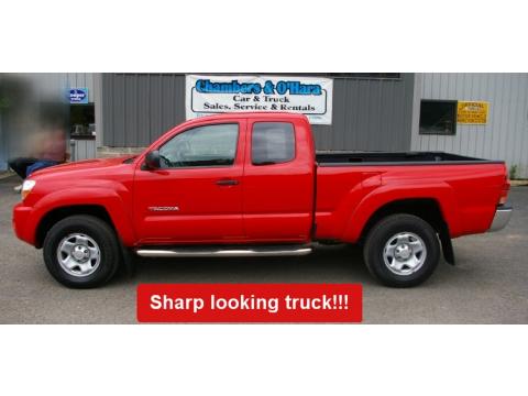 Radiant Red Toyota Tacoma V6 Access Cab 4x4.  Click to enlarge.