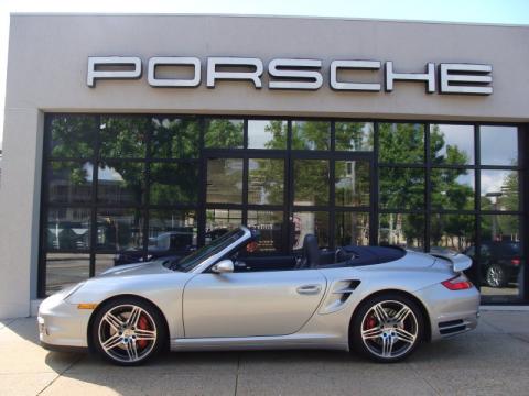 Arctic Silver Metallic Porsche 911 Turbo Cabriolet.  Click to enlarge.