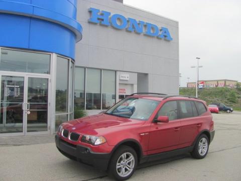 Flamenco Red Metallic BMW X3 3.0i.  Click to enlarge.
