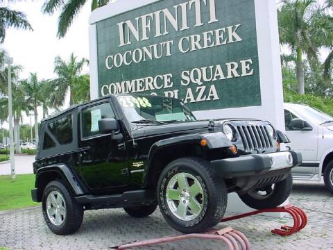 Black Jeep Wrangler Sahara 4x4.  Click to enlarge.