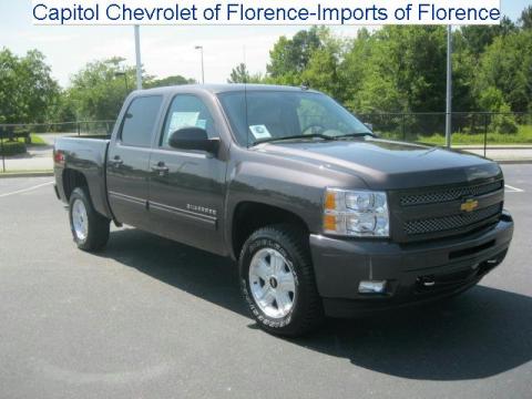 Taupe Gray Metallic Chevrolet Silverado 1500 LTZ Crew Cab 4x4.  Click to enlarge.