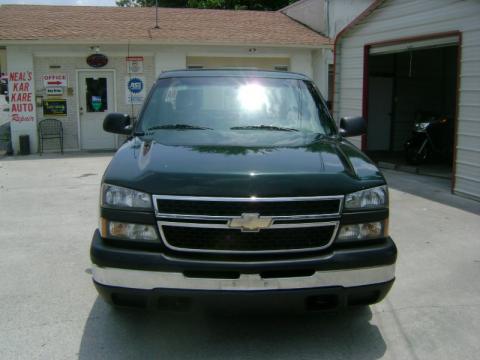 Dark Green Metallic Chevrolet Silverado 1500 Work Truck Regular Cab.  Click to enlarge.