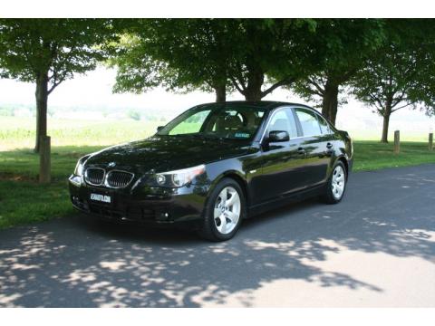 Jet Black BMW 5 Series 525i Sedan.  Click to enlarge.
