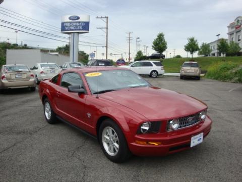 Dark Candy Apple Red Ford Mustang V6 Coupe.  Click to enlarge.