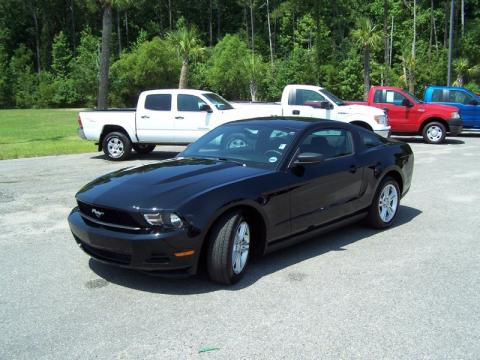 Black Ford Mustang V6 Coupe.  Click to enlarge.