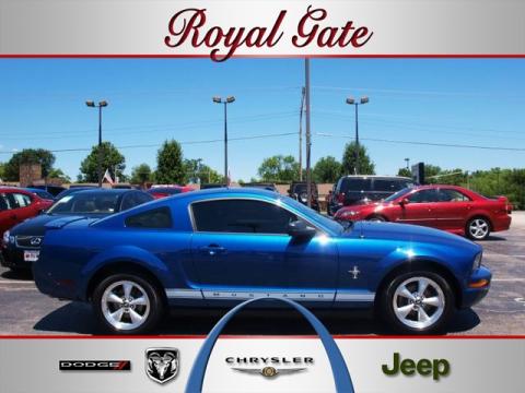 Vista Blue Metallic Ford Mustang V6 Premium Coupe.  Click to enlarge.