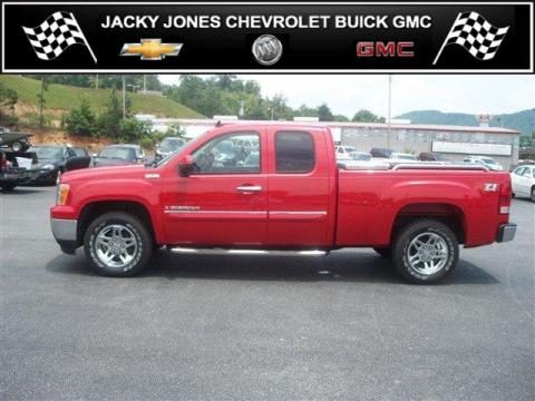 Fire Red GMC Sierra 1500 SLE Extended Cab 4x4.  Click to enlarge.