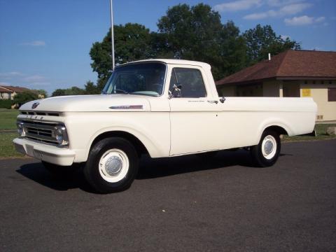 Corinthian White Ford F100 Custom Cab.  Click to enlarge.