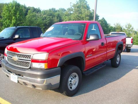 Sport Red Metallic Chevrolet Silverado 2500HD LS Regular Cab.  Click to enlarge.