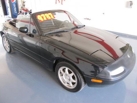 Brilliant Black Mazda MX-5 Miata Roadster.  Click to enlarge.