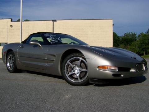Light Pewter Metallic Chevrolet Corvette Convertible.  Click to enlarge.
