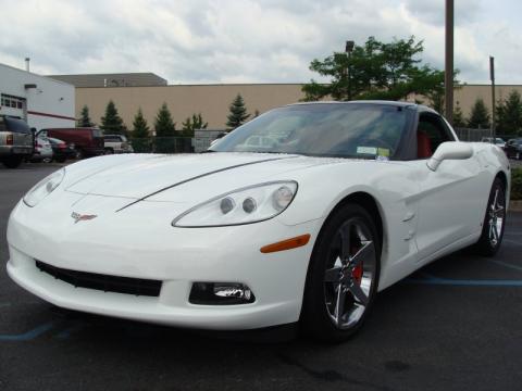Arctic White Chevrolet Corvette Coupe.  Click to enlarge.