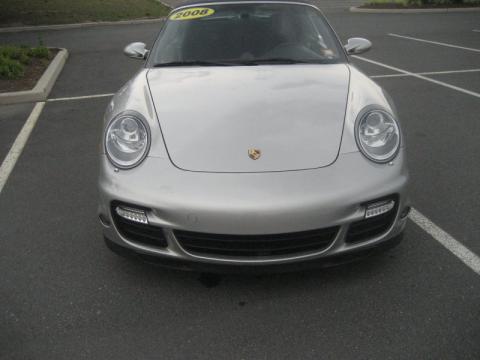 Arctic Silver Metallic Porsche 911 Turbo Cabriolet.  Click to enlarge.