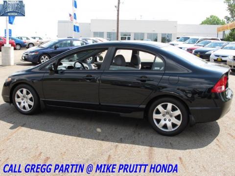 Nighthawk Black Pearl Honda Civic LX Sedan.  Click to enlarge.