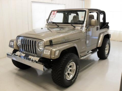 Light Khaki Metallic Jeep Wrangler X 4x4.  Click to enlarge.