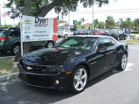 Black 2011 Chevrolet Camaro SS/RS Coupe with Black interior Black Chevrolet 