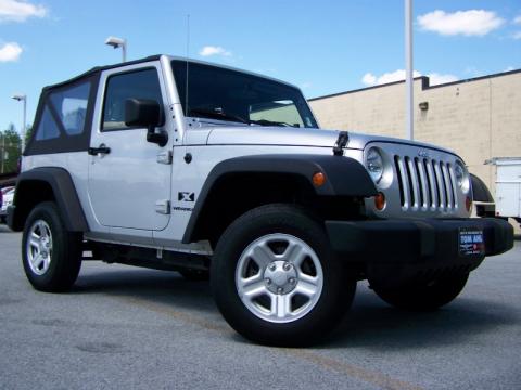 Bright Silver Metallic Jeep Wrangler X 4x4.  Click to enlarge.