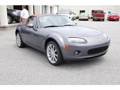 Galaxy Gray Metallic Mazda MX-5 Miata Grand Touring Roadster.  Click to enlarge.
