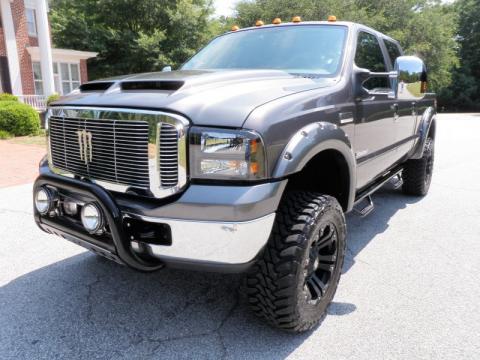 Dark Shadow Gray Metallic Ford F250 Super Duty Lariat Crew Cab 4x4.  Click to enlarge.