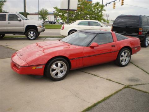 Bright Red Chevrolet Corvette Coupe.  Click to enlarge.